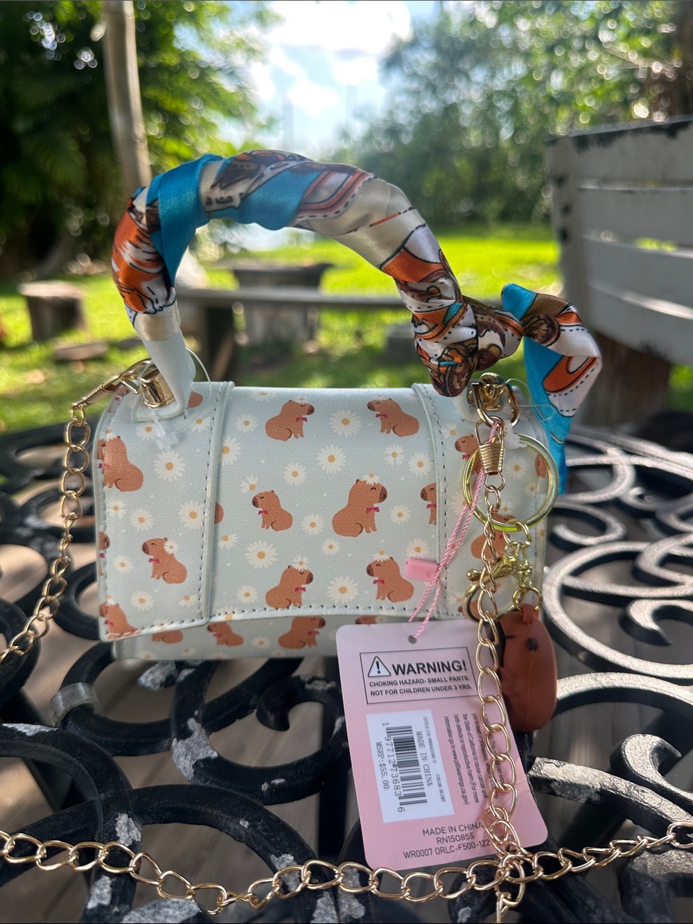Cute Cartoon Puppy Crossbody Bag with Scarf Handle